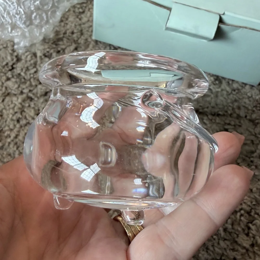 Vintage PartyLite Cauldron Votive Holder Pair P7647 Clear Glass - Picture 6 of 9